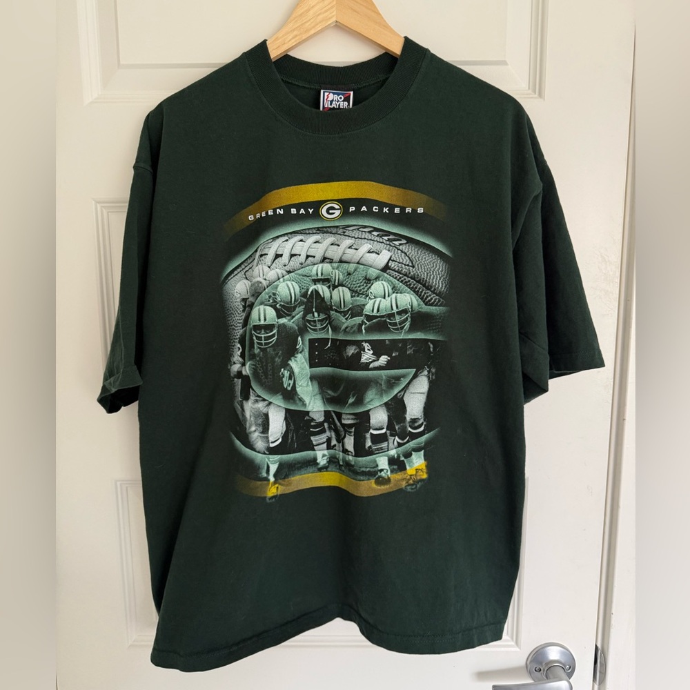 Vintage Pro Player NFL Green Bay Packers T Shirt Men’s XL Football Wisconsin 90s